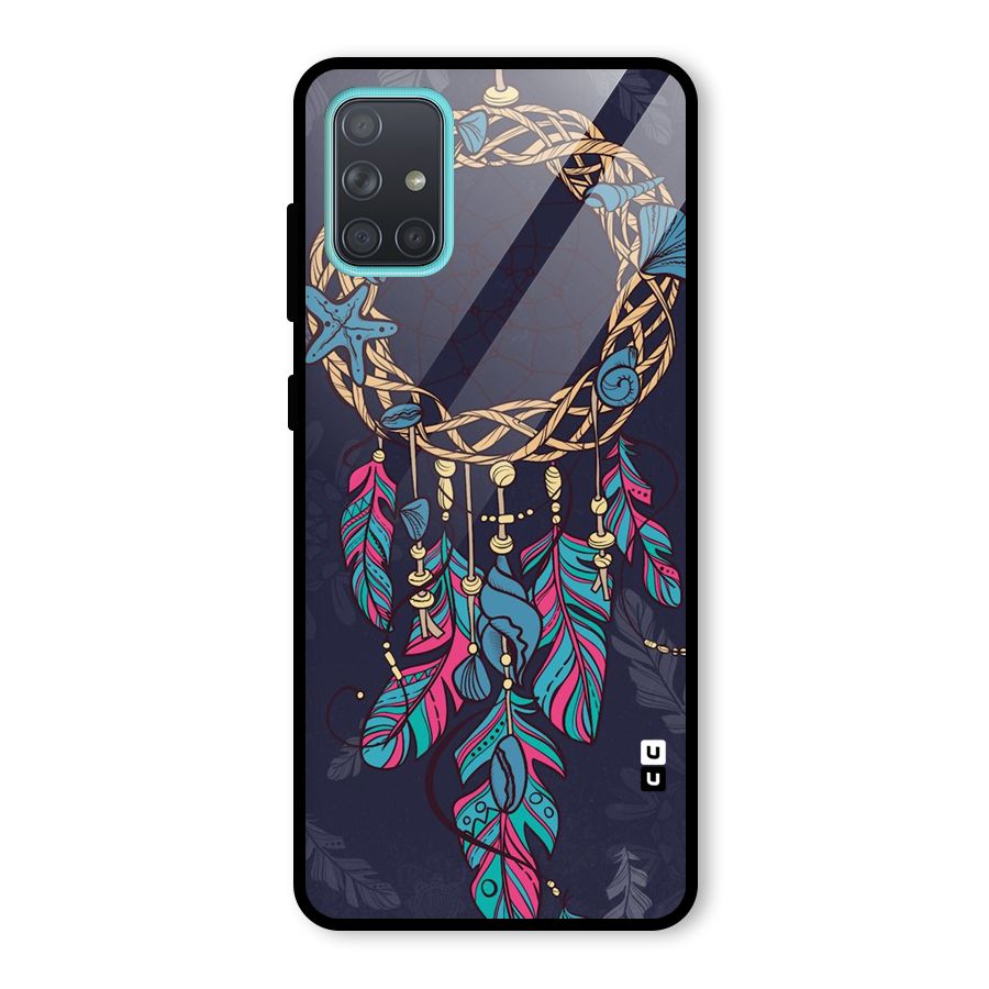 Animated Dream Catcher Glass Back Case for Galaxy A71