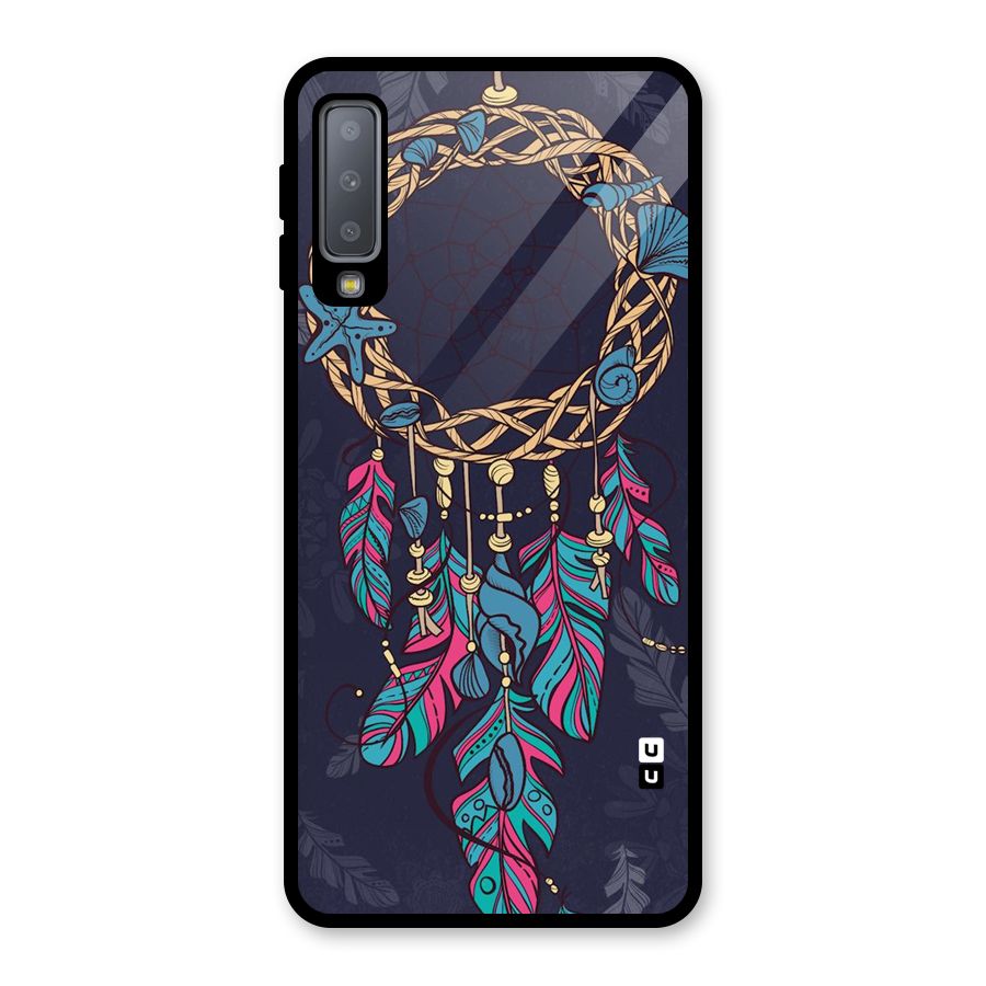 Animated Dream Catcher Glass Back Case for Galaxy A7 (2018)