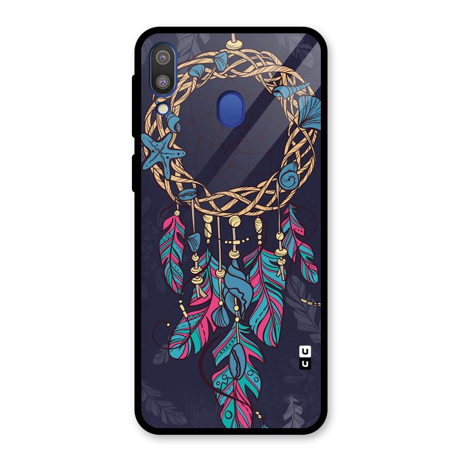 Animated Dream Catcher Glass Back Case for Galaxy M20