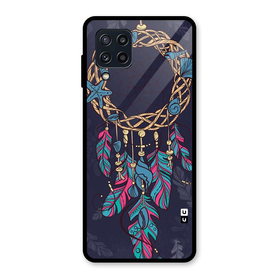 Animated Dream Catcher Glass Back Case for Galaxy M32
