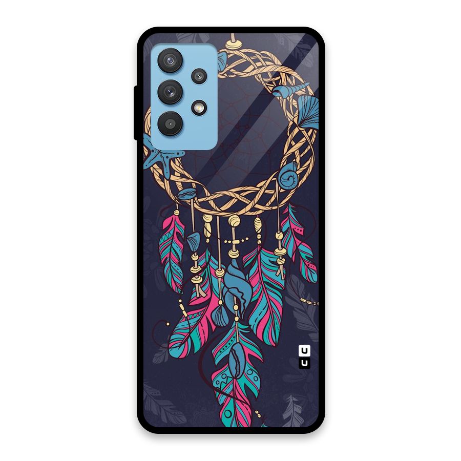 Animated Dream Catcher Glass Back Case for Galaxy M32 5G