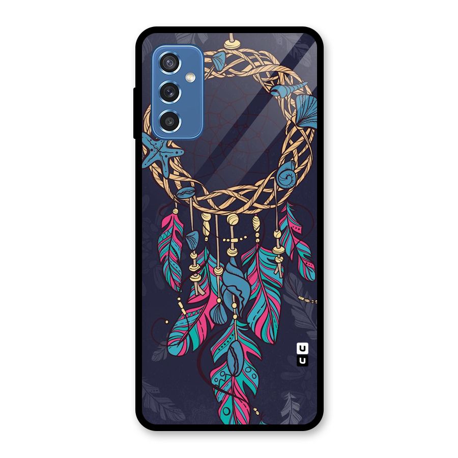 Animated Dream Catcher Glass Back Case for Galaxy M52 5G