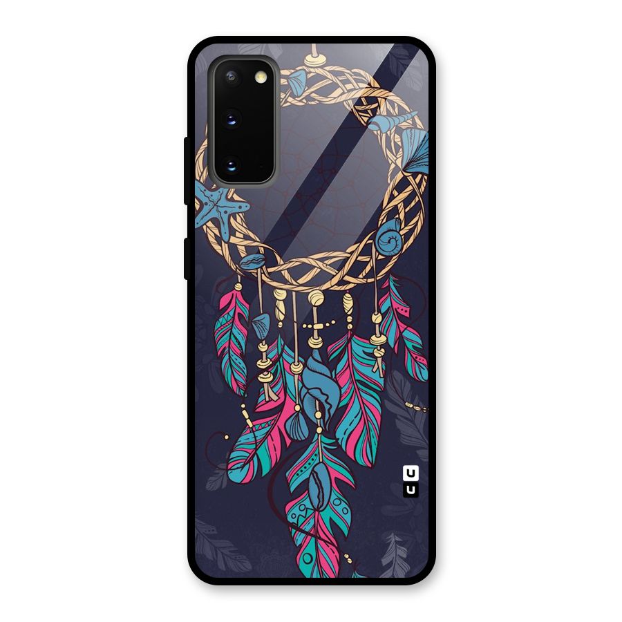 Animated Dream Catcher Glass Back Case for Galaxy S20