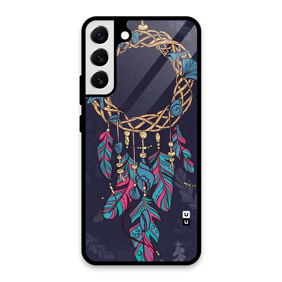Animated Dream Catcher Glass Back Case for Galaxy S22 Plus 5G