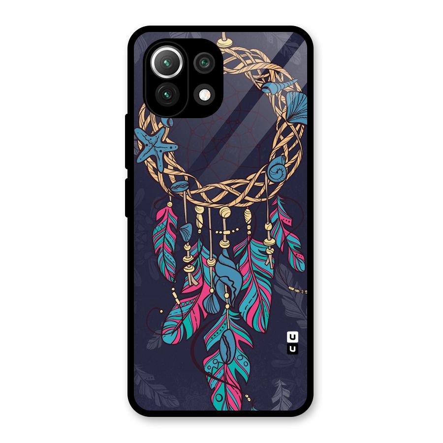 Animated Dream Catcher Glass Back Case for Mi 11 Lite NE 5G
