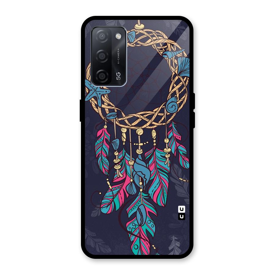 Animated Dream Catcher Glass Back Case for Oppo A53s 5G