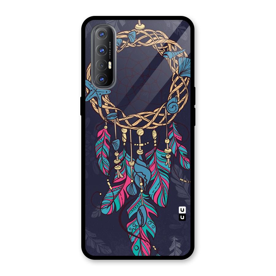 Animated Dream Catcher Glass Back Case for Oppo Reno3 Pro