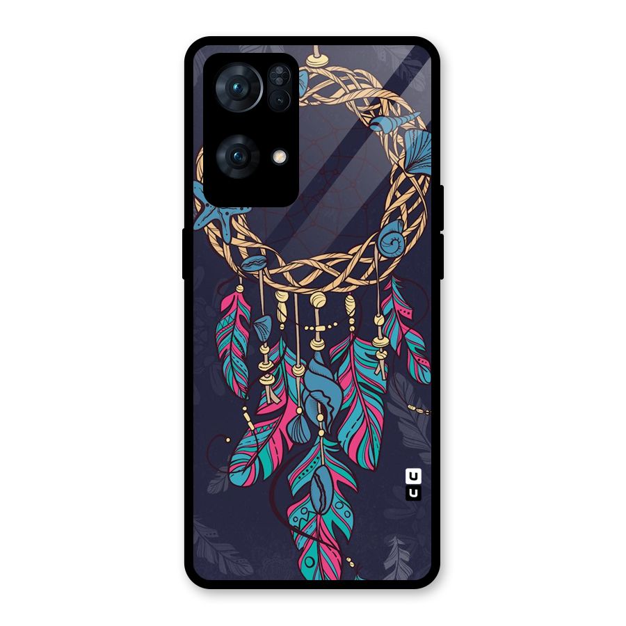Animated Dream Catcher Glass Back Case for Oppo Reno7 Pro 5G