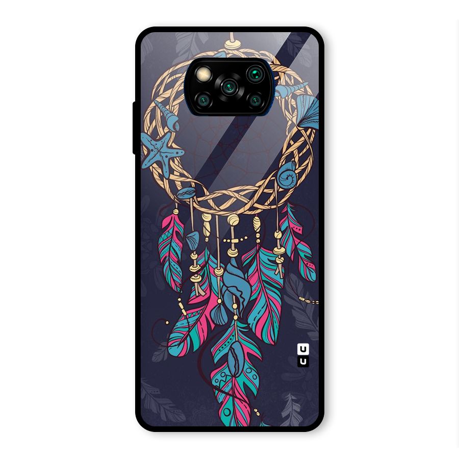 Animated Dream Catcher Glass Back Case for Poco X3 Pro