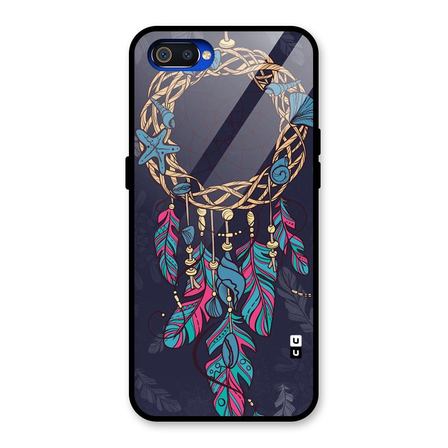 Animated Dream Catcher Glass Back Case for Realme C2