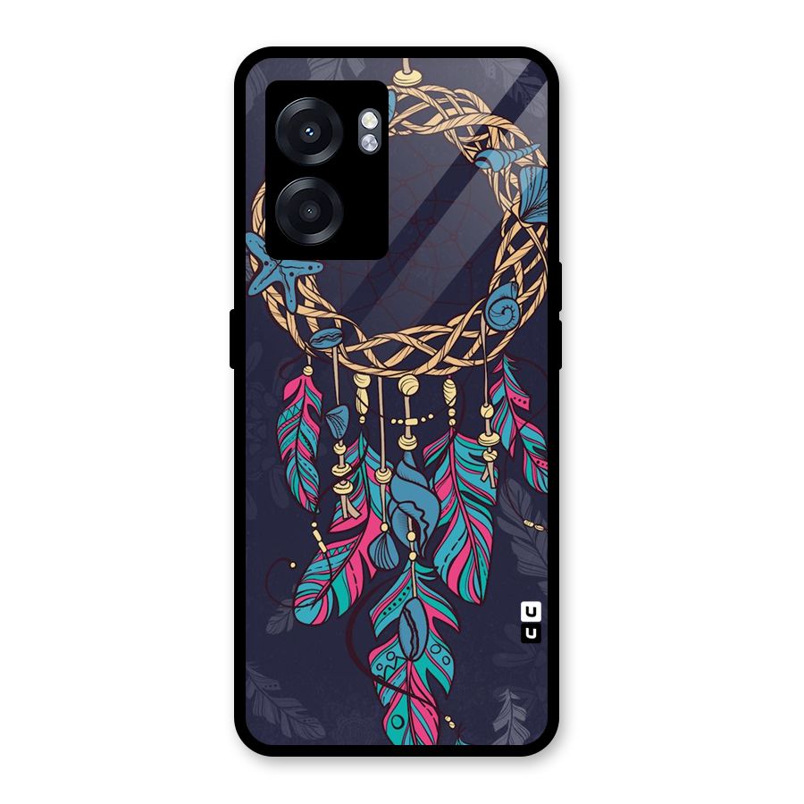 Animated Dream Catcher Glass Back Case for Realme Narzo 50 5G