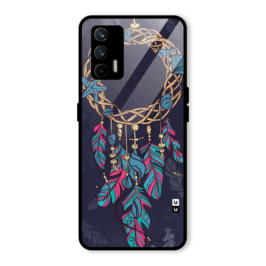 Animated Dream Catcher Glass Back Case for Realme X7 Max