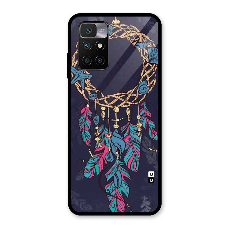 Animated Dream Catcher Glass Back Case for Redmi 10 Prime