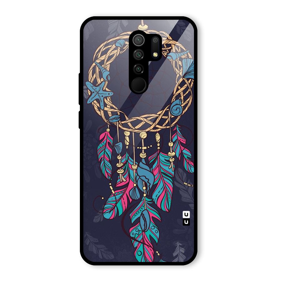 Animated Dream Catcher Glass Back Case for Redmi 9 Prime