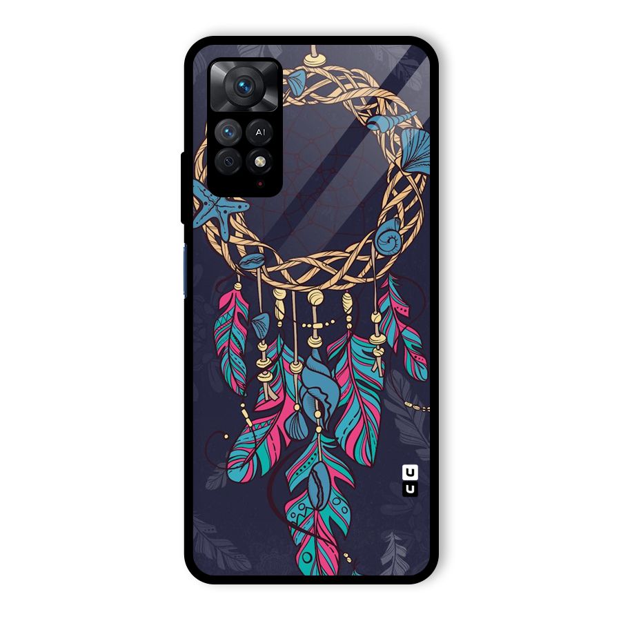 Animated Dream Catcher Glass Back Case for Redmi Note 11 Pro Plus 5G