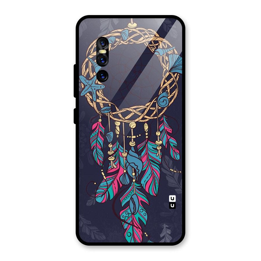Animated Dream Catcher Glass Back Case for Vivo V15 Pro