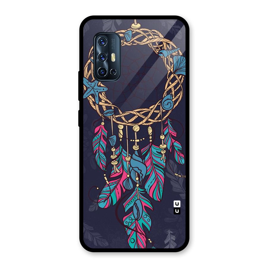 Animated Dream Catcher Glass Back Case for Vivo V17