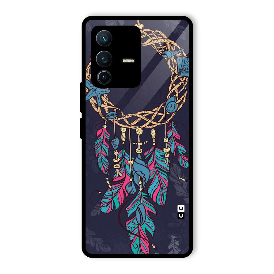 Animated Dream Catcher Glass Back Case for Vivo V23 Pro