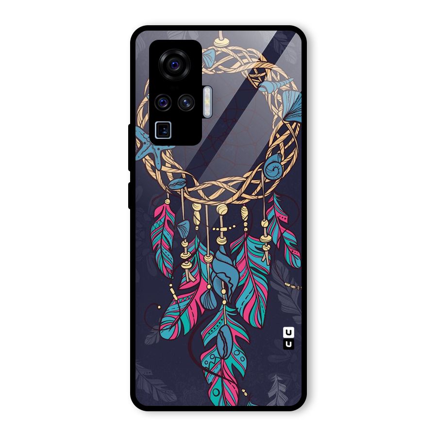 Animated Dream Catcher Glass Back Case for Vivo X50 Pro