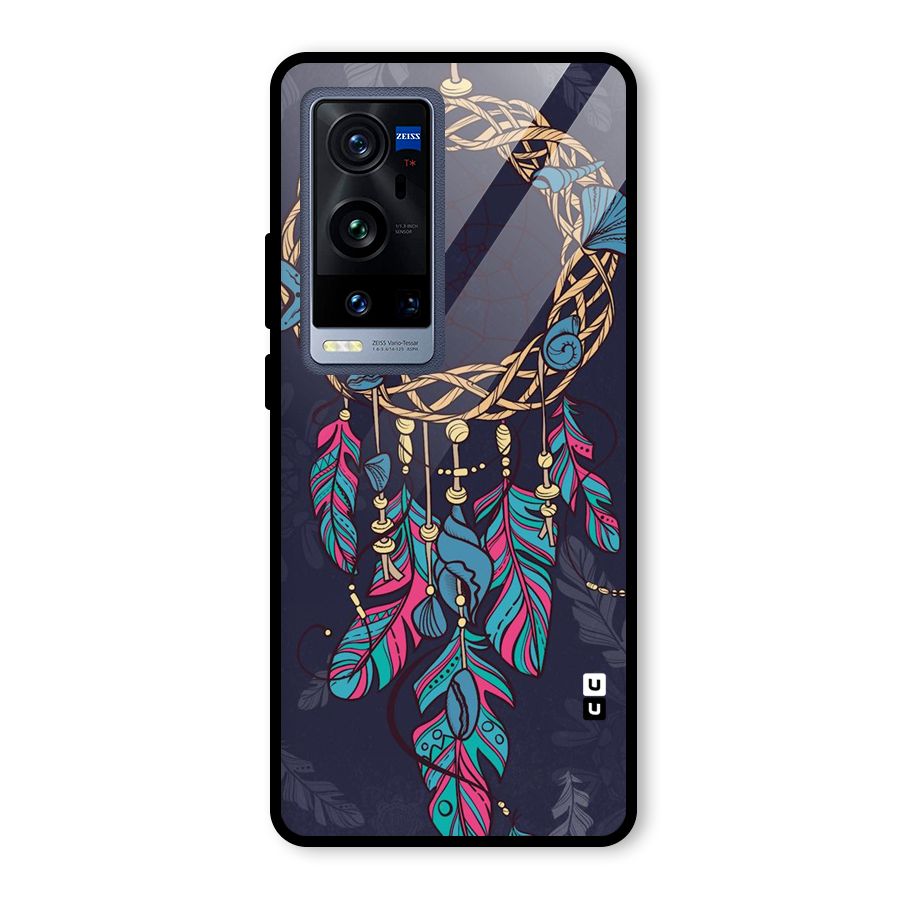 Animated Dream Catcher Glass Back Case for Vivo X60 Pro Plus