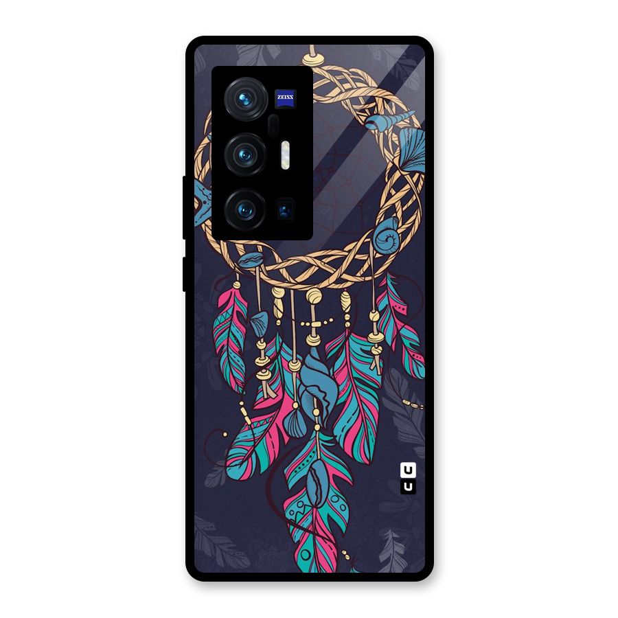 Animated Dream Catcher Glass Back Case for Vivo X70 Pro Plus