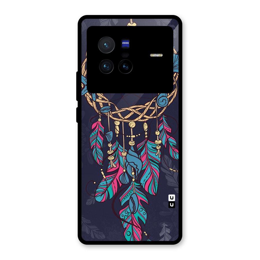 Animated Dream Catcher Glass Back Case for Vivo X80