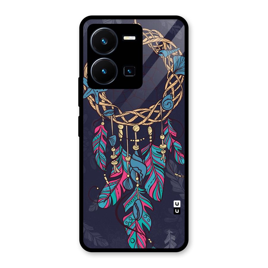 Animated Dream Catcher Glass Back Case for Vivo Y35