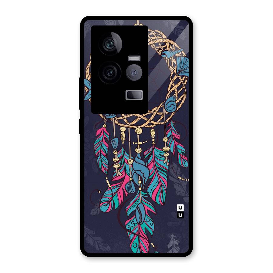 Animated Dream Catcher Glass Back Case for Vivo iQOO 11 5G