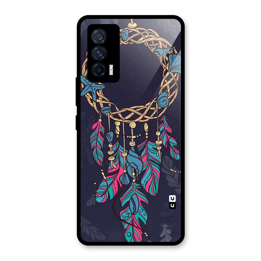 Animated Dream Catcher Glass Back Case for Vivo iQOO 7 5G