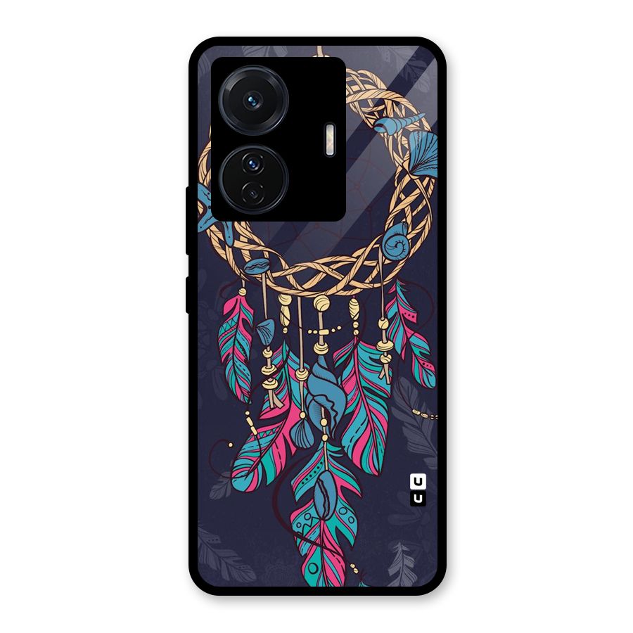 Animated Dream Catcher Glass Back Case for Vivo iQOO Z6 Pro