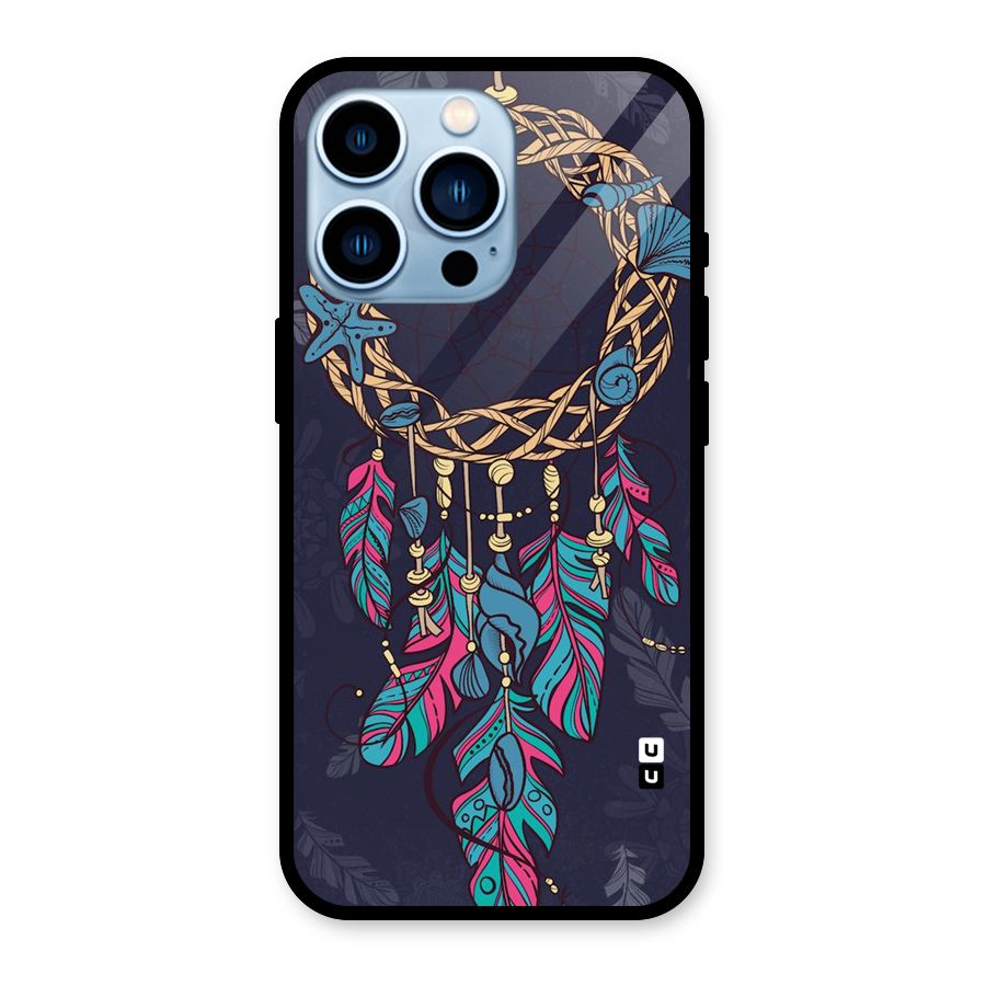Animated Dream Catcher Glass Back Case for iPhone 13 Pro