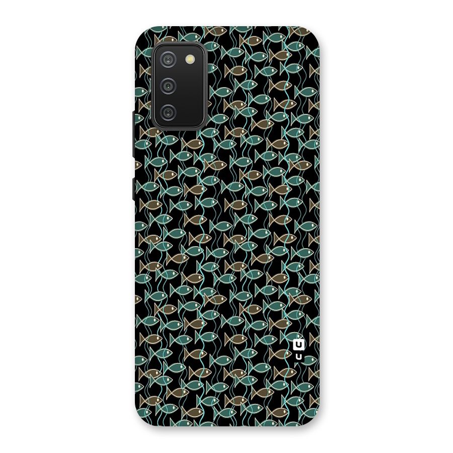 Animated Fishes Art Pattern Back Case for Galaxy F02s