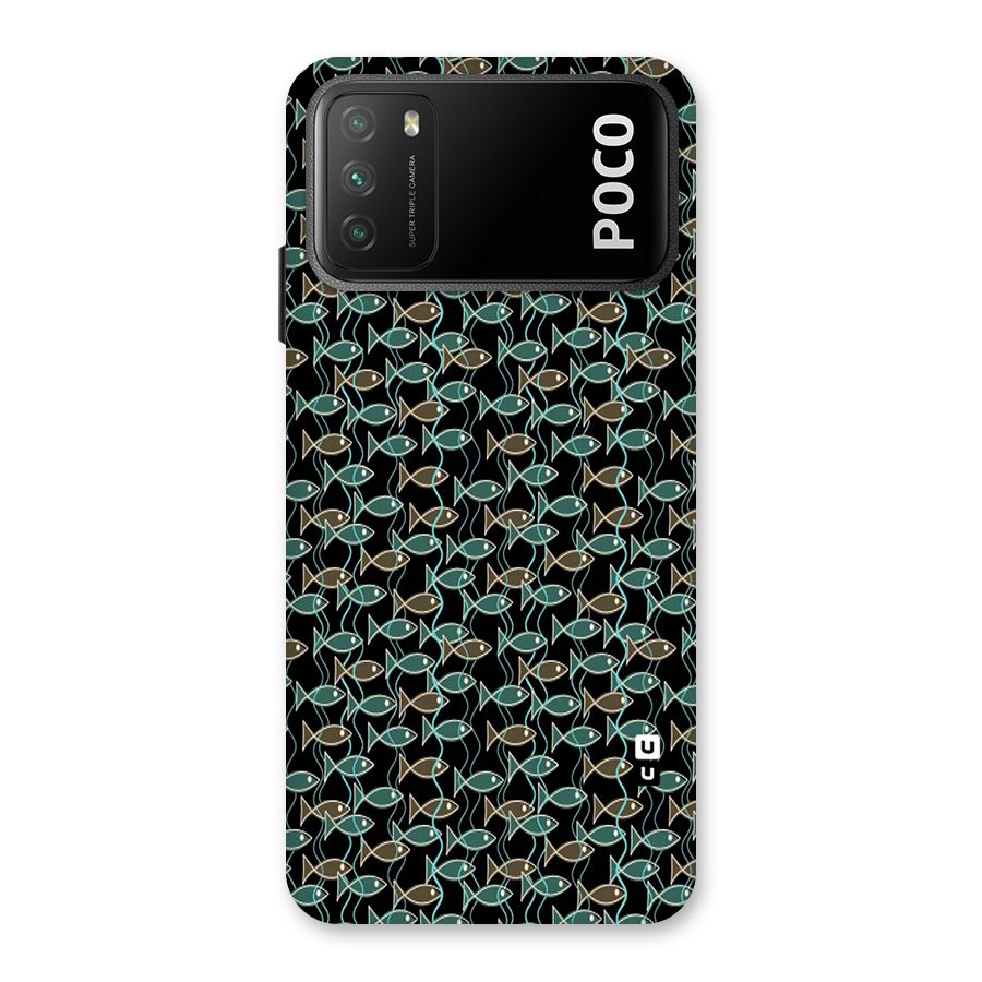 Animated Fishes Art Pattern Back Case for Poco M3