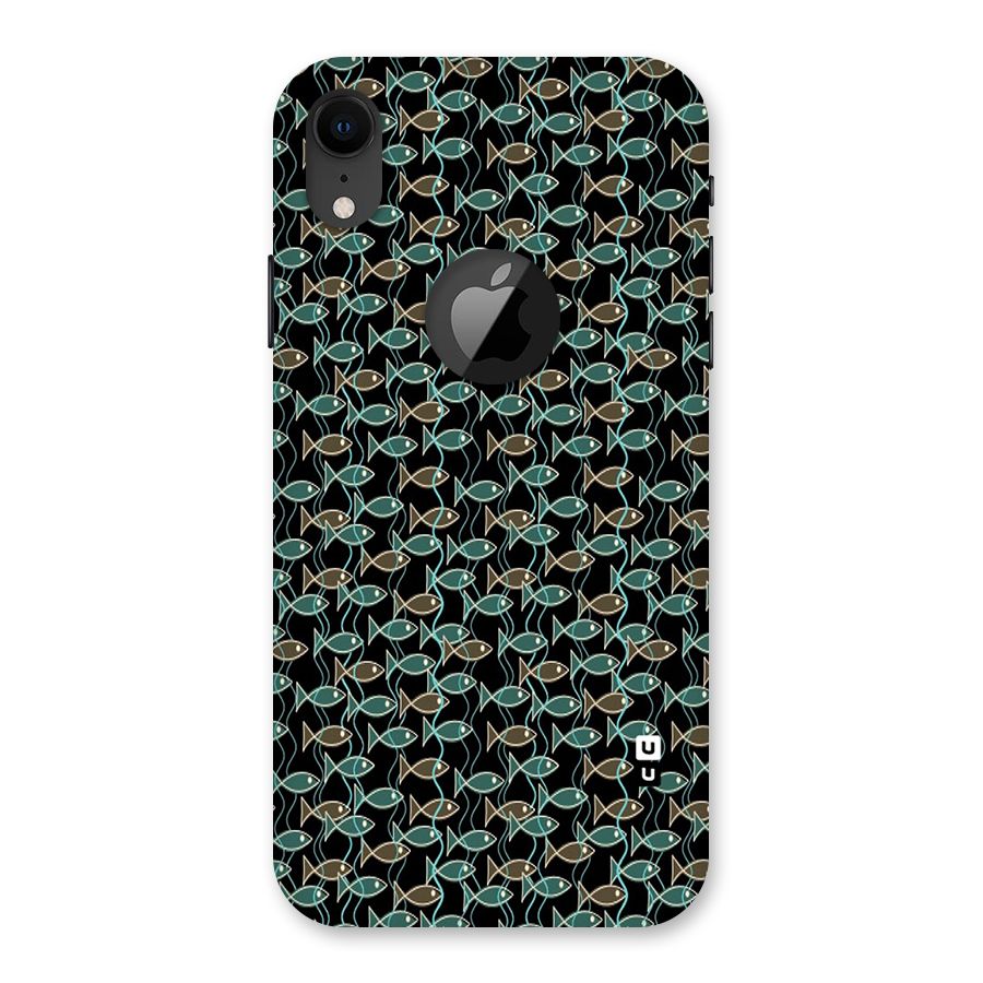Animated Fishes Art Pattern Back Case for iPhone XR Logo Cut