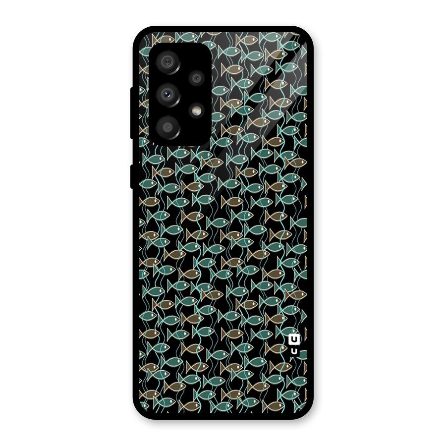Animated Fishes Art Pattern Glass Back Case for Galaxy A32