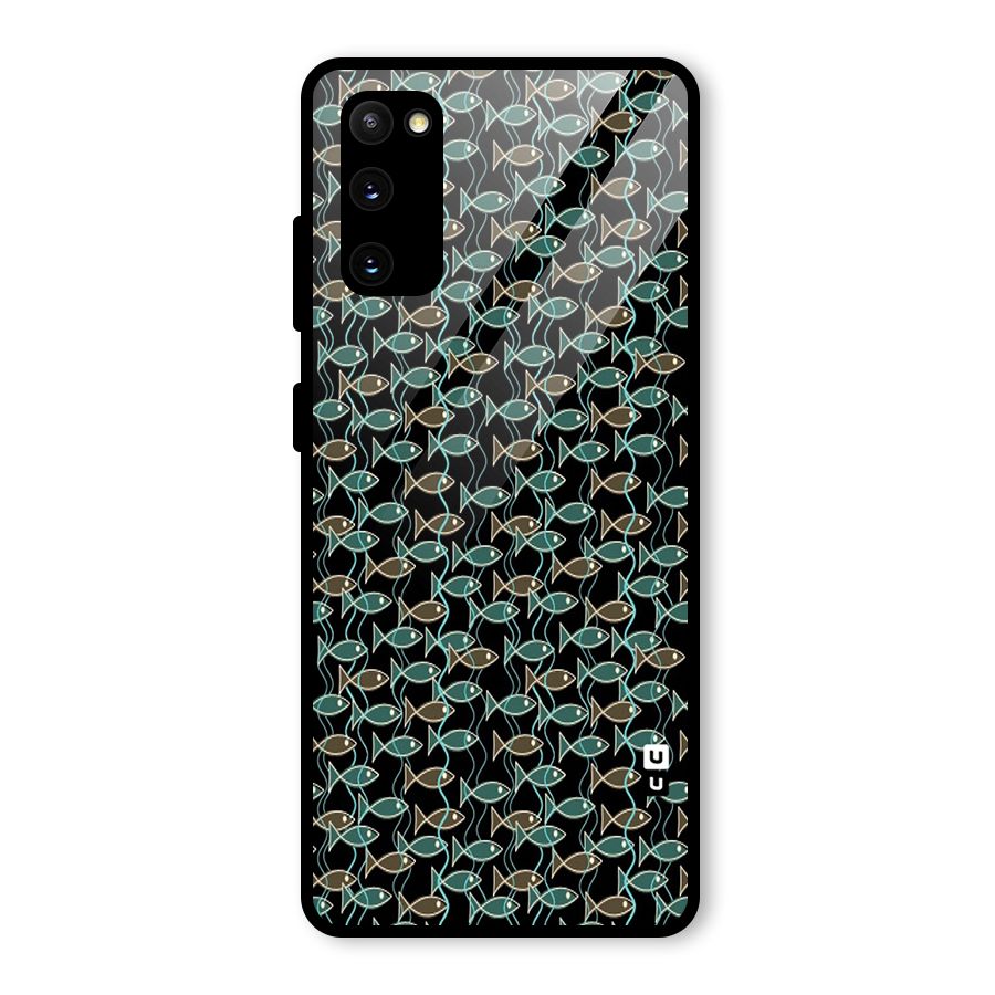 Animated Fishes Art Pattern Glass Back Case for Galaxy S20 FE