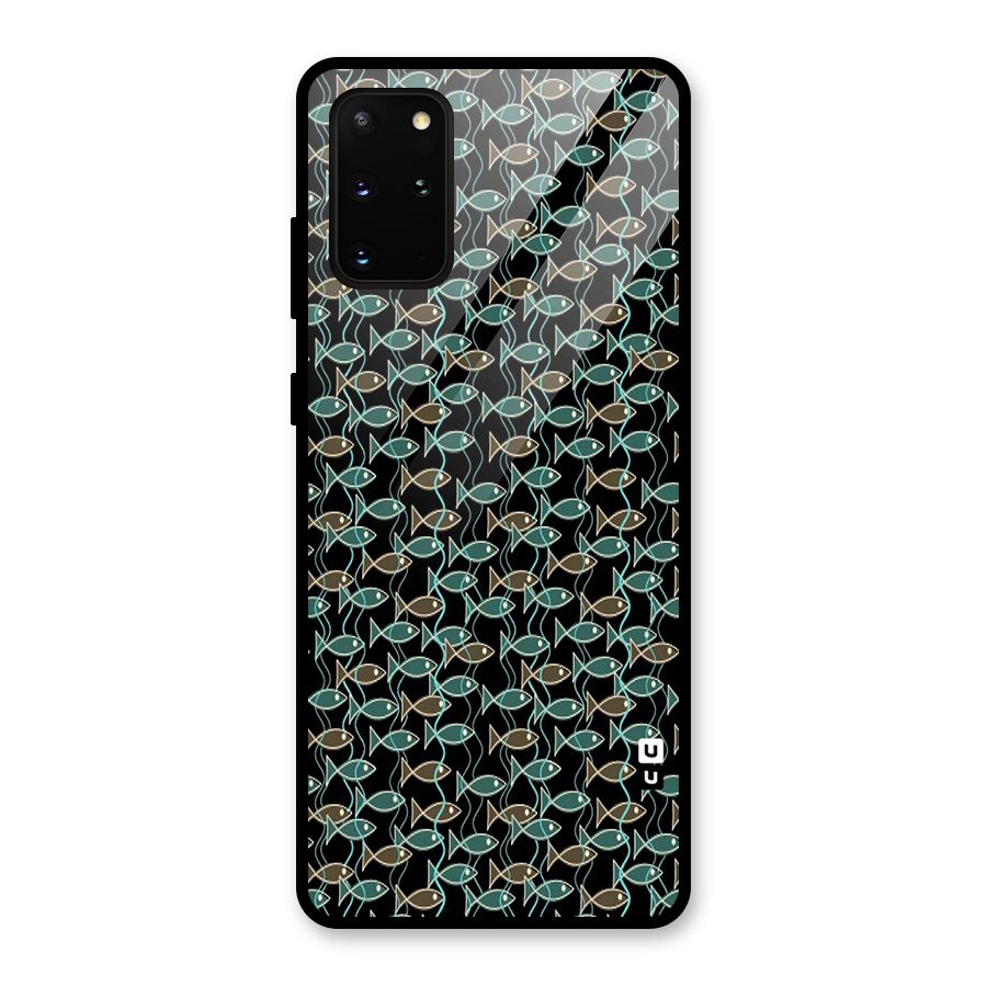Animated Fishes Art Pattern Glass Back Case for Galaxy S20 Plus