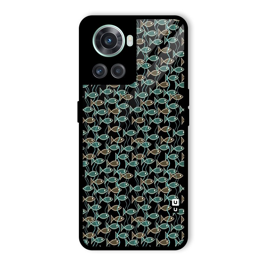 Animated Fishes Art Pattern Glass Back Case for OnePlus 10R