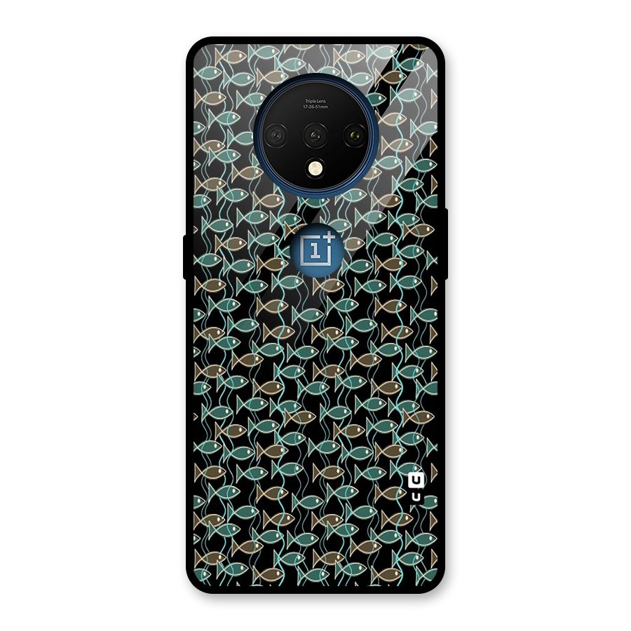 Animated Fishes Art Pattern Glass Back Case for OnePlus 7T