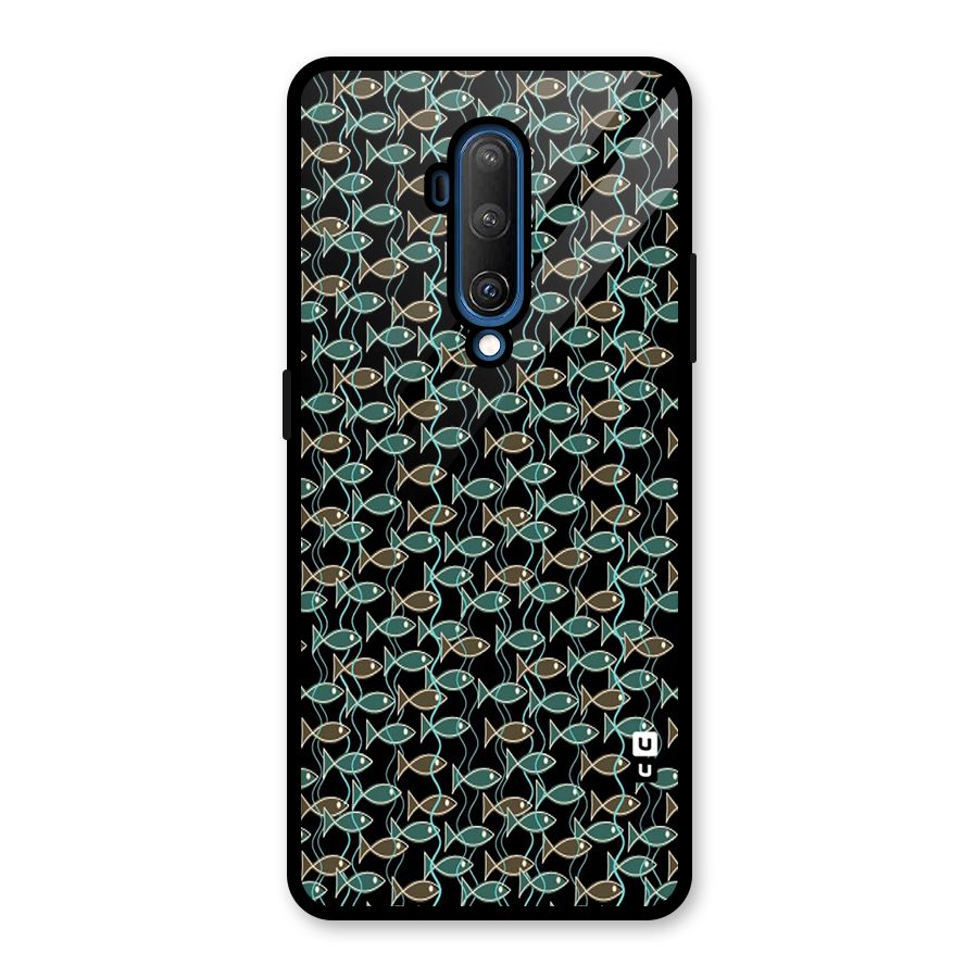 Animated Fishes Art Pattern Glass Back Case for OnePlus 7T Pro