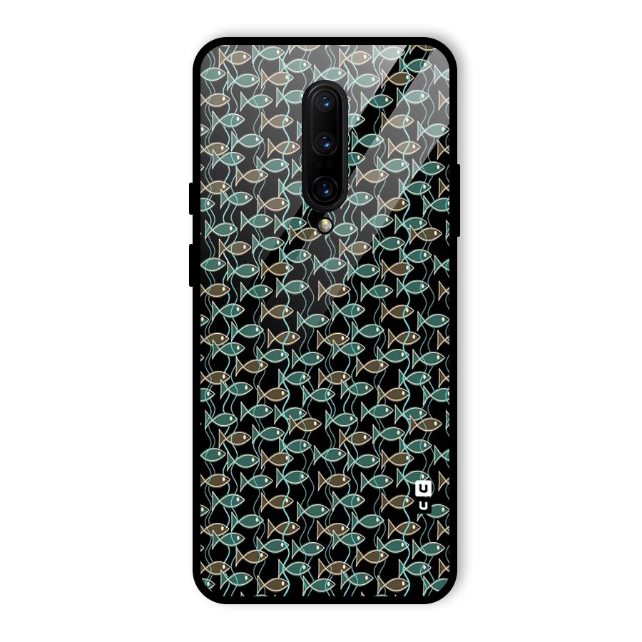Animated Fishes Art Pattern Glass Back Case for OnePlus 7 Pro
