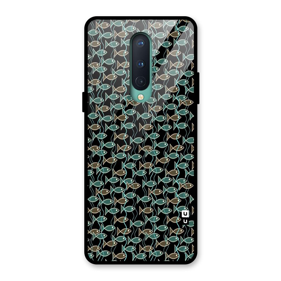 Animated Fishes Art Pattern Glass Back Case for OnePlus 8