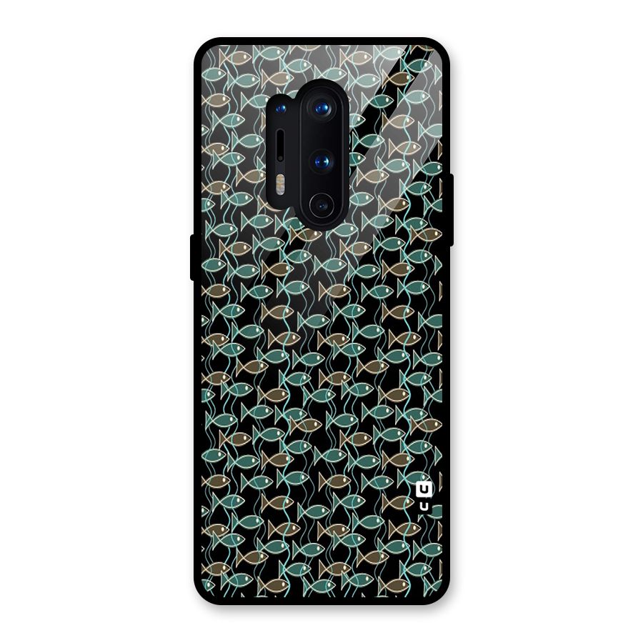 Animated Fishes Art Pattern Glass Back Case for OnePlus 8 Pro