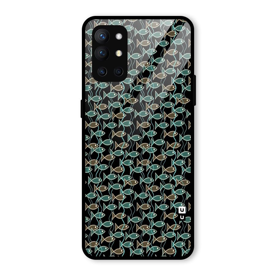Animated Fishes Art Pattern Glass Back Case for OnePlus 9R
