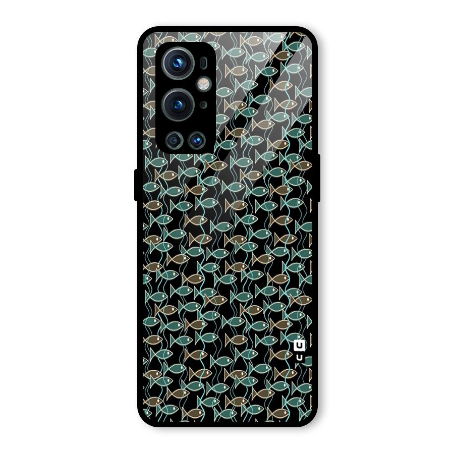 Animated Fishes Art Pattern Glass Back Case for OnePlus 9 Pro