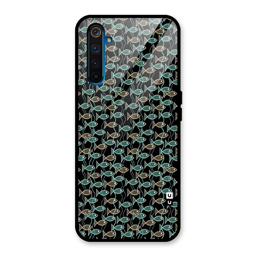 Animated Fishes Art Pattern Glass Back Case for Realme 6 Pro