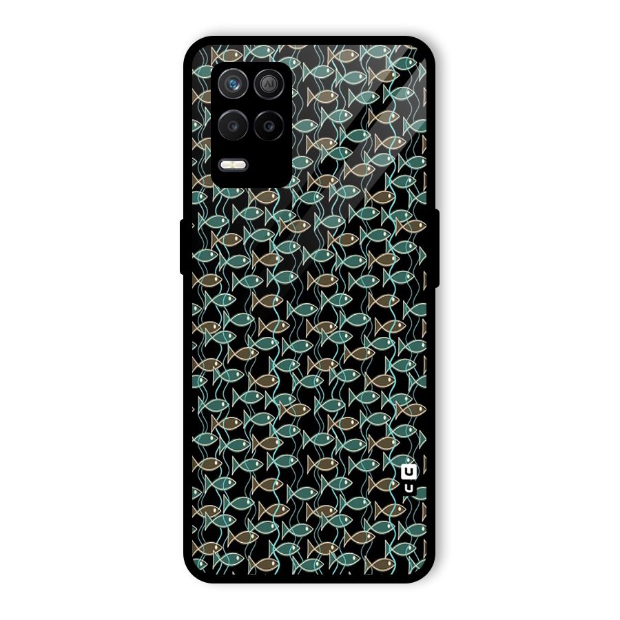 Animated Fishes Art Pattern Glass Back Case for Realme 9 5G