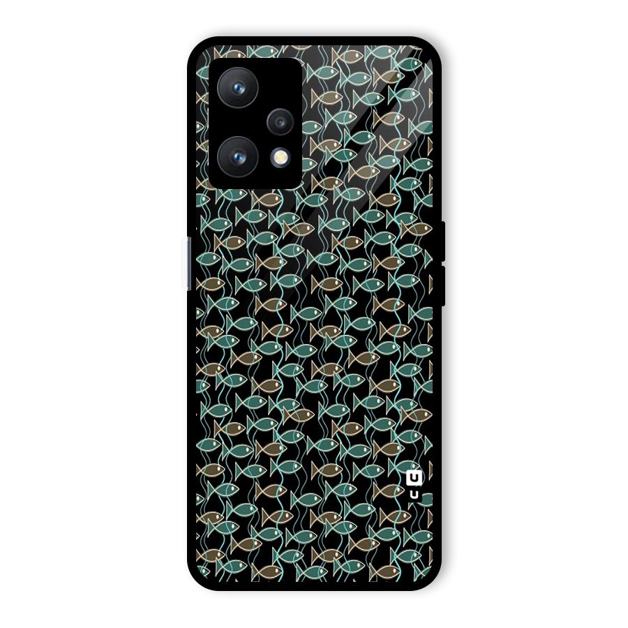 Animated Fishes Art Pattern Glass Back Case for Realme 9 Pro 5G