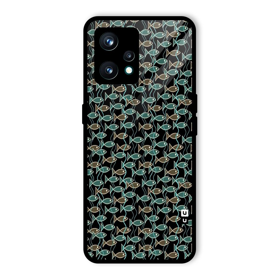 Animated Fishes Art Pattern Glass Back Case for Realme 9 Pro Plus 5G