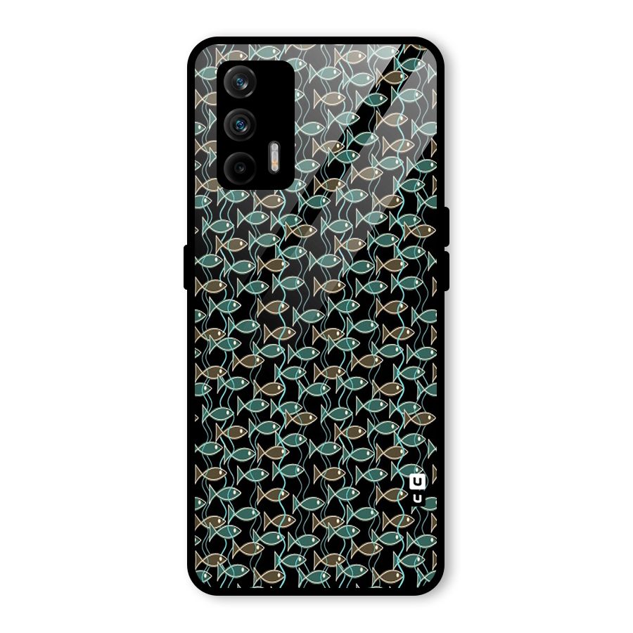 Animated Fishes Art Pattern Glass Back Case for Realme GT 5G